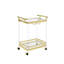 Aerin - Chariot de service avec roulettes - Or