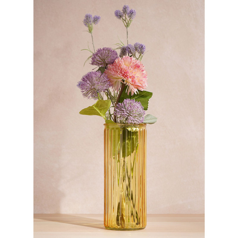 Glass Table Vase, Yellow