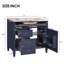 Meuble-lavabo de 36 po avec lavabo supérieur, armoire de rangement moderne avec 2 tiroirs et un tiroir basculant-403250738-403250739