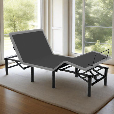 Adjustable Bed Frame with Massage,Wireless Remote,USB Port & Height-Adjustable Legs
