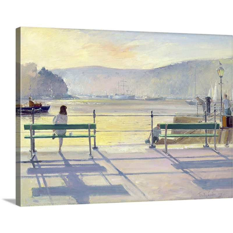 «Harbor View» par Timothy Easton, reproduction d'art graphique sur toile, Toile tendue, H 12 po x l 16 po x P 1,25 po