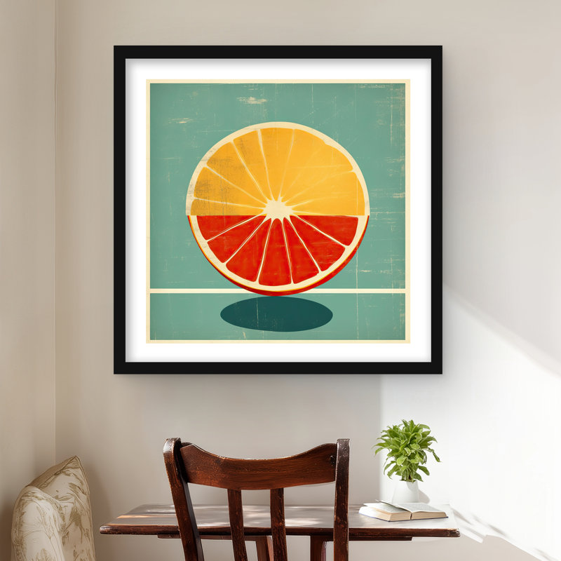Lemon and Tangerine - Green Kitchen, reproduction encadrée