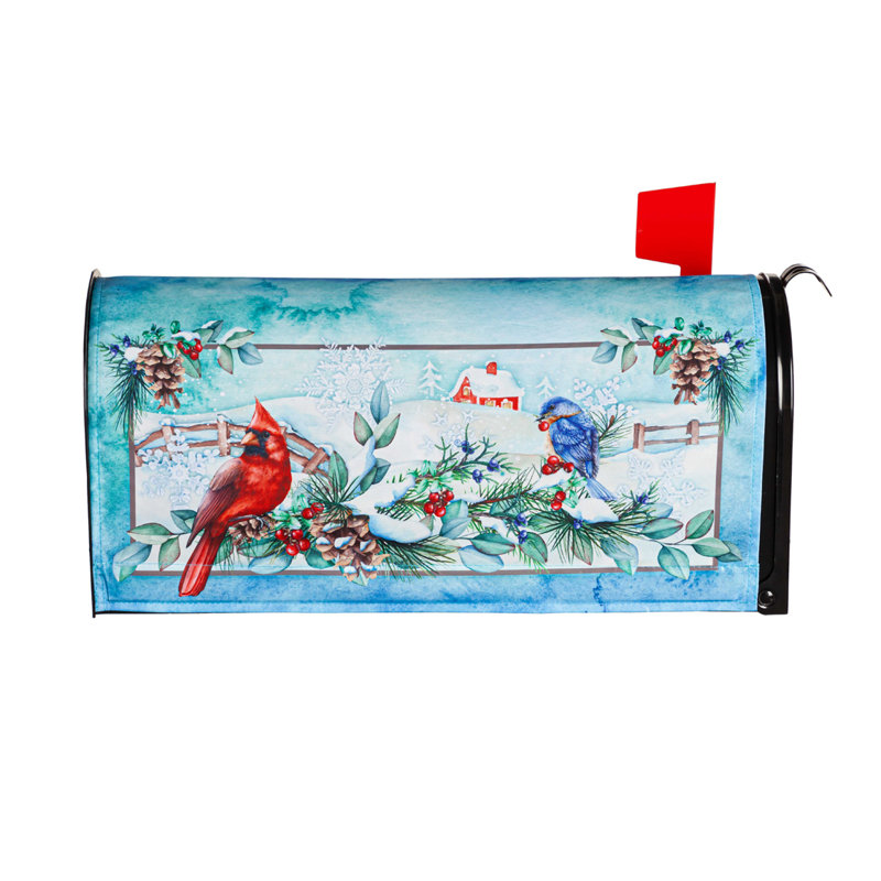 Couvercle de boîte aux lettres sublimé Snow Country Birds