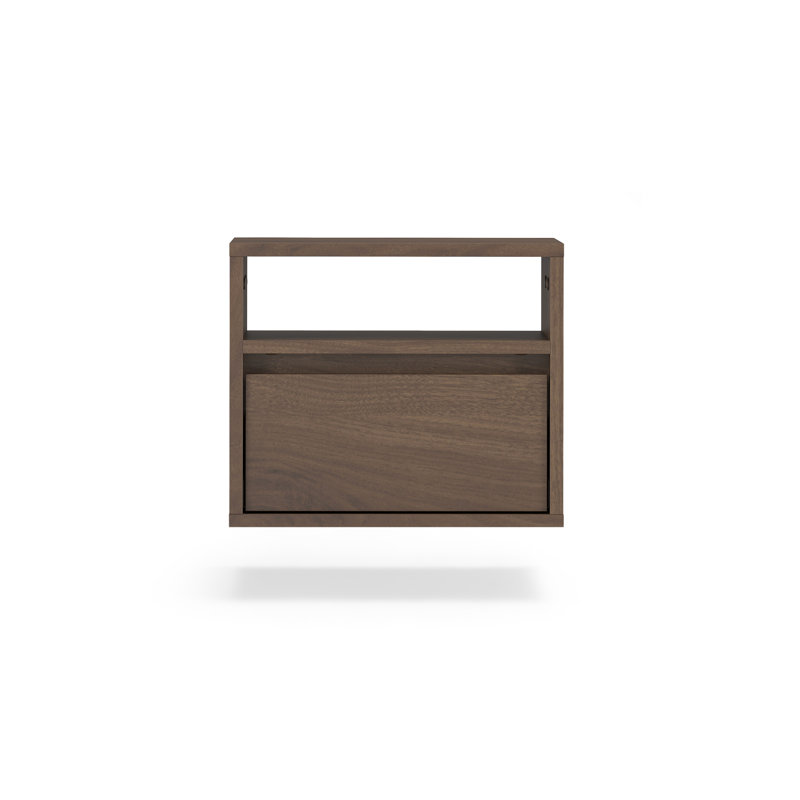 40 cm W Laminate Bedside Table, Elegant Oak