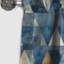 Rustic Cobalt Triangle Symphony - Rideau abstrait - Rideau géométrique occultant - 1 panneaux-107536330