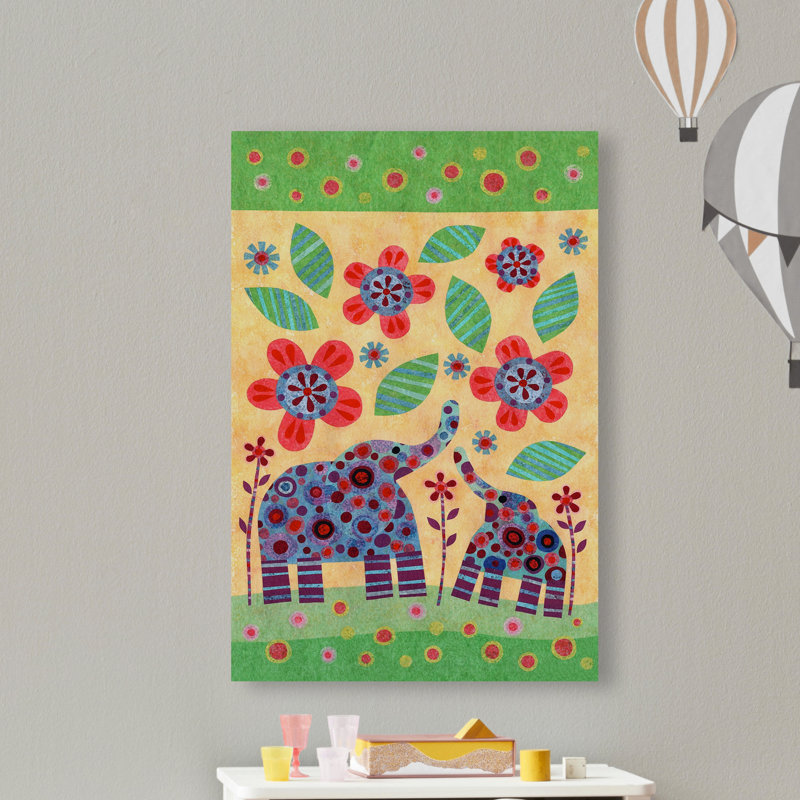 «Pellerin Elephant pair», reproduction sur toile tendue, H 12 po x l 8 po x P 1,5 po