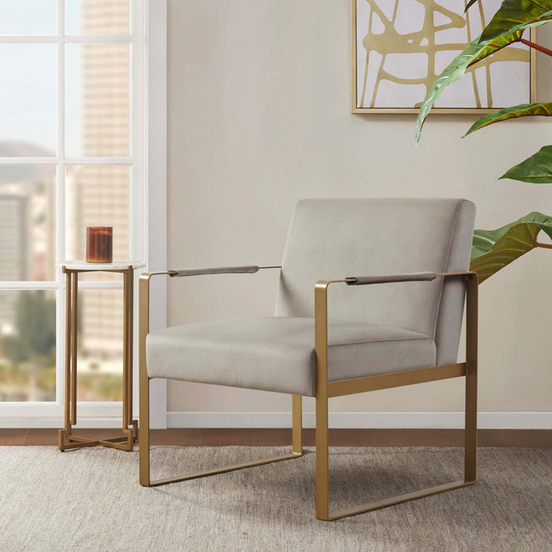 Chaise d'appoint rembourrée pour le salon