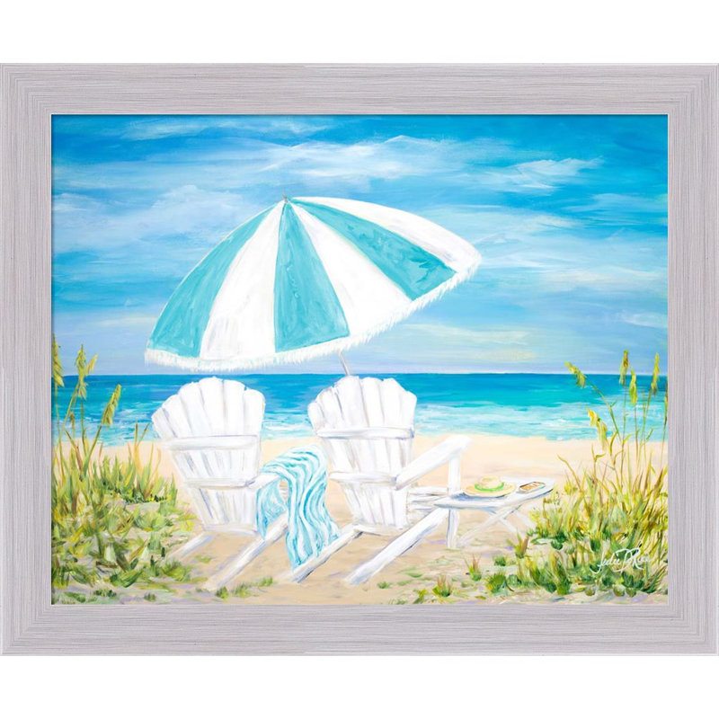 «Beach Umbrella» par Julie Derice, art mural encadré
