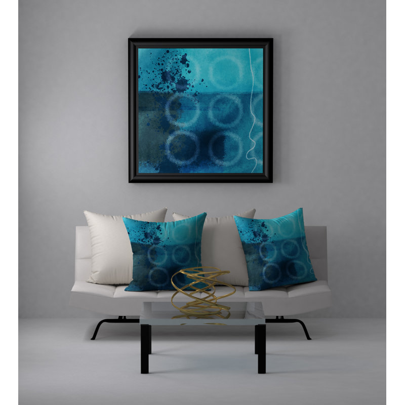 Abstract Reversible Throw Pillow, 18"x18"