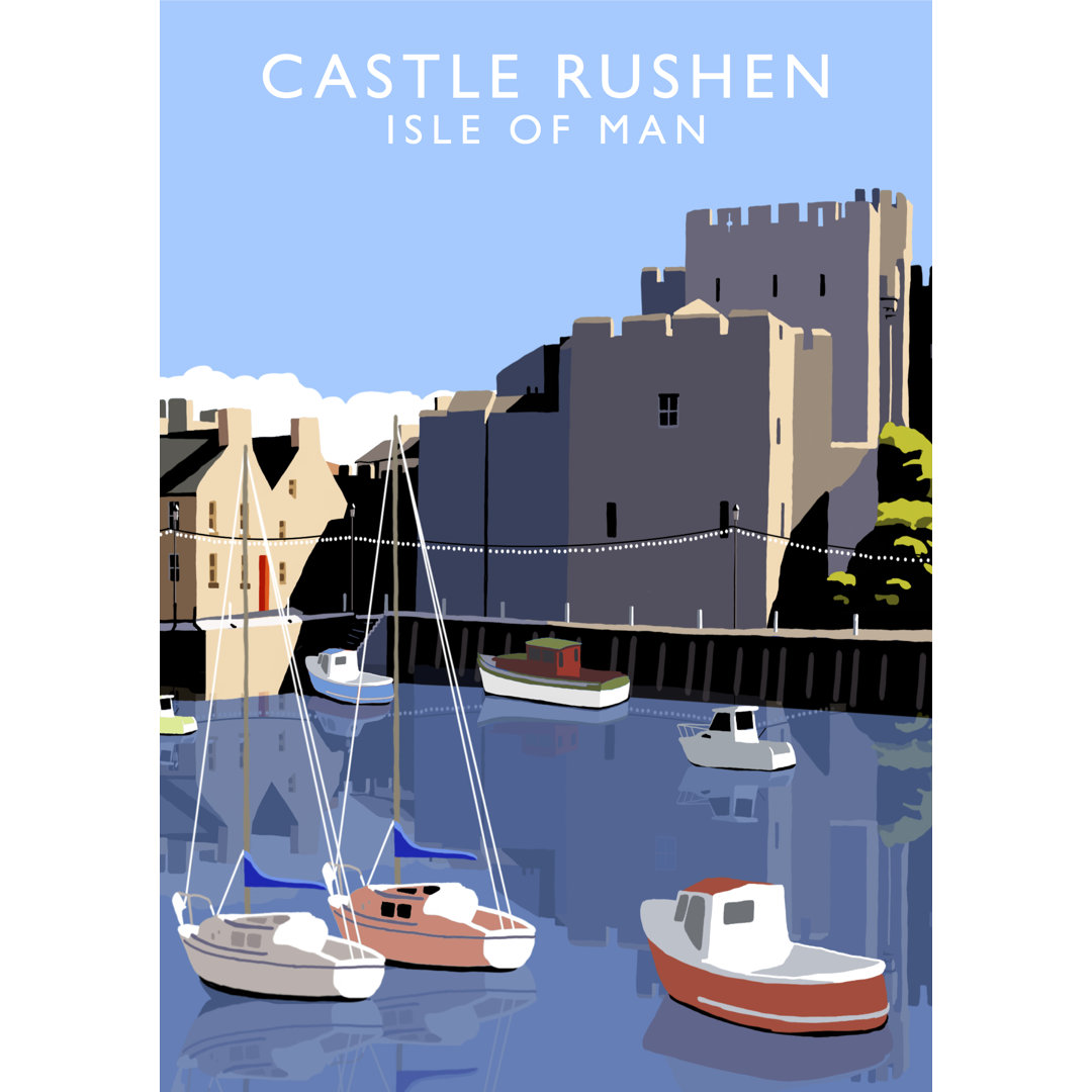 Castle Rushen 1 by Richard O'Neil Graphic Art Print on Paper