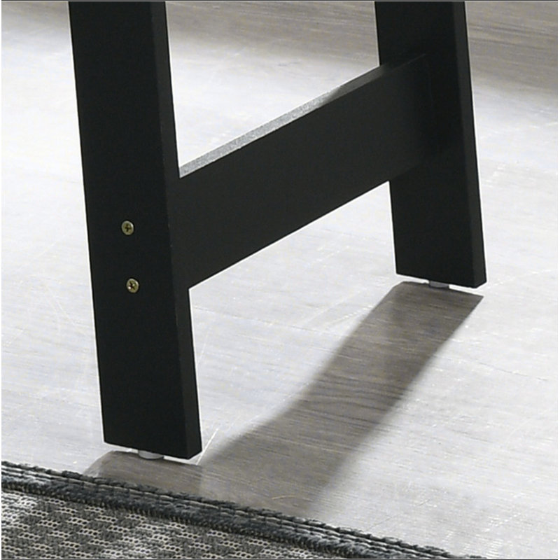 Table de bout noire l 19 po avec finition en faux marbre
