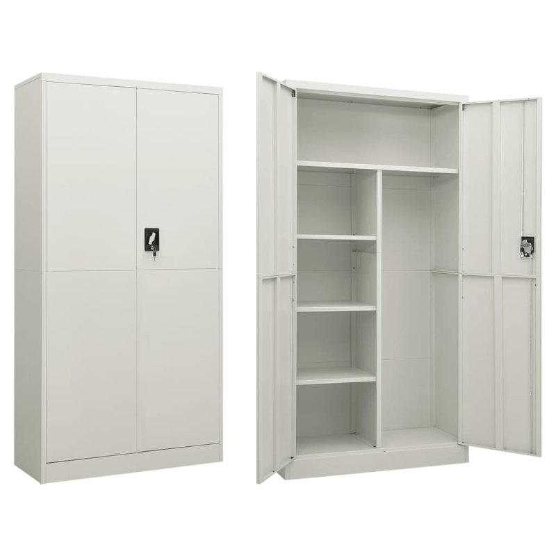 Locker Cabinet 90x40x180 cm Steel, Light Grey
