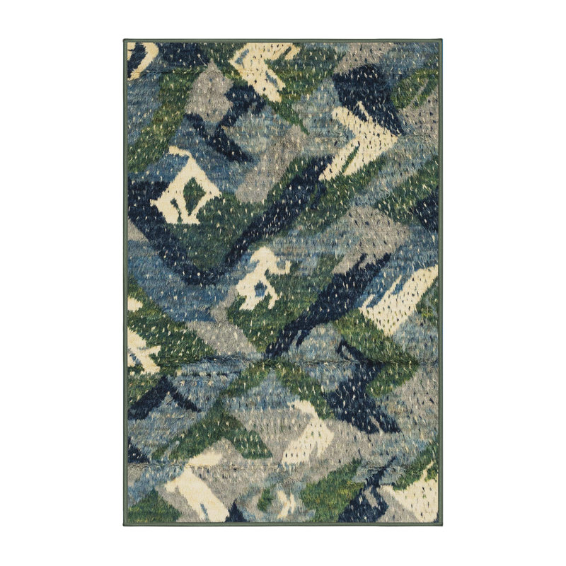 Abstract Indoor Rug, Rectangle 7' x 10'