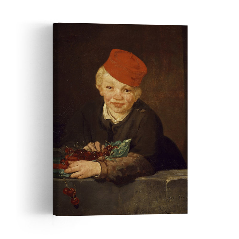 The Boy With The Cherries, 1859 Impressionist Abstract Contemporary Cherry Fruit Wall Art Print, 91.44cm H x 60.96cm W