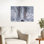 Vignette blanche, art contemporain de paysage forestier abstrait