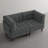 Upholstered Gray Tufted Corduroy Modular Sofa with Pillow Back-627157601