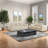 Compression Sofas Set, Beige Corduroy 5 Seat Modern Home Lounge