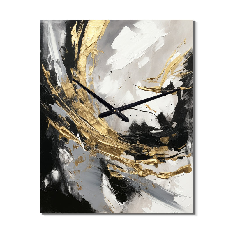 Mystery Awakening I - Horloge murale moderne abstraite, H 28 po x l 12 po x P 1 po