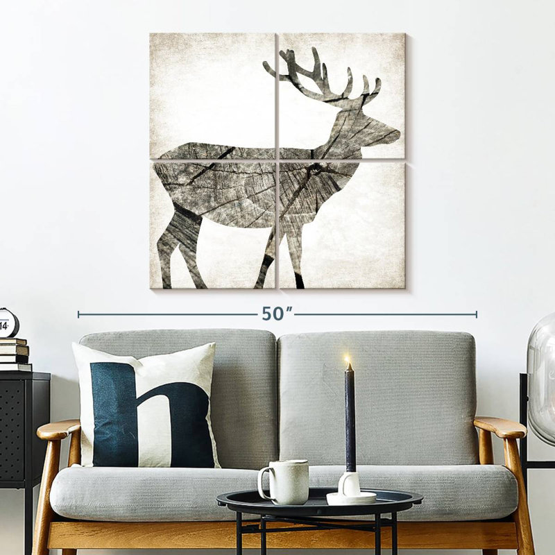 Brampt Wood Deer, 32'' H x 32'' W