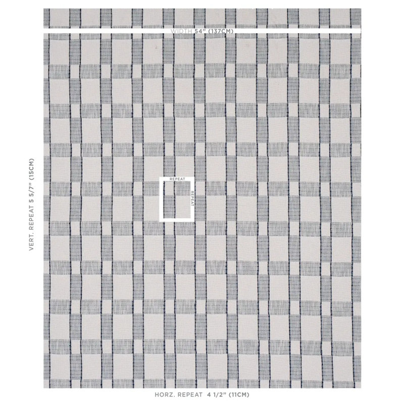 Elko Plaid Fabric, Indigo