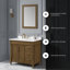OVE Decors Salisbury Meuble-lavabo autoportant simple en latte d'amande avec comptoir en marbre d'ingénierie blanc-115729210