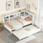 Lit de jour en bois avec couchette, rangement et chargement USB-129748048-129748049