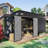 12. W X 8. D Metal Lean-to Storage Shed With Three Doors-111805251