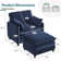  Bozkov 41''W Upholstered Chenille Fabric Oversized Chair and Ottoman,Lounge Chair and Ottoman With Comfortable Tufted Backrest and 2 Pillow