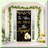 Sweet 16 Backdrop Kit Black Gold Balloons