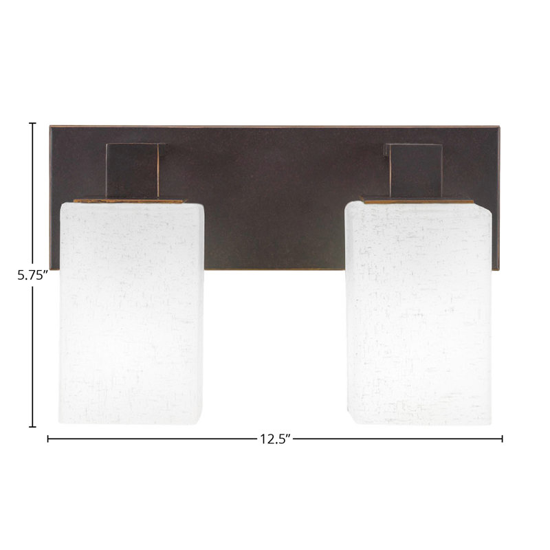 Barre d'éclairage de salle de bain 2 lumières Quattrucci Apollo, Granit foncé