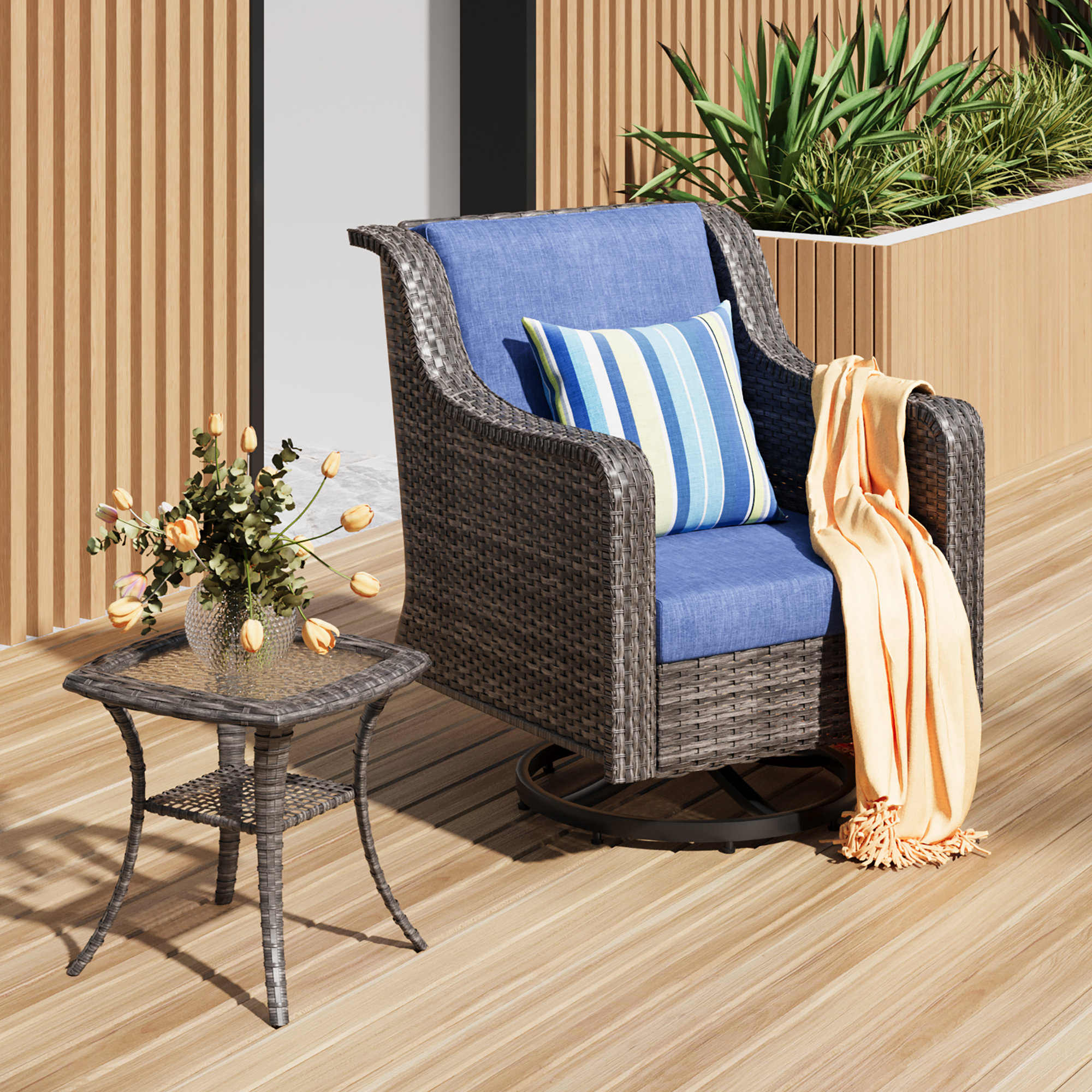 Winston Porter Suyapa Wicker Outdoor Chair | Wayfair
