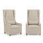 Chaise de salle à manger rembourrée Deemston avec coussin lombaire