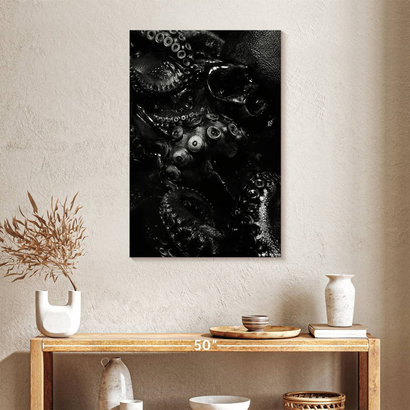 Pieuvre noire Brampt, H 36 po x l 24 po