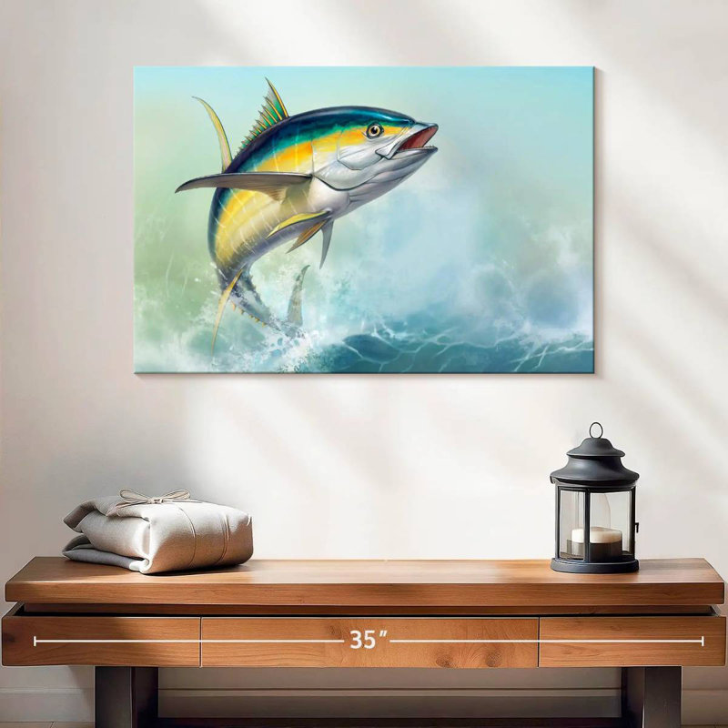 Brampt Tuna And Waves, 16" H x 24" W
