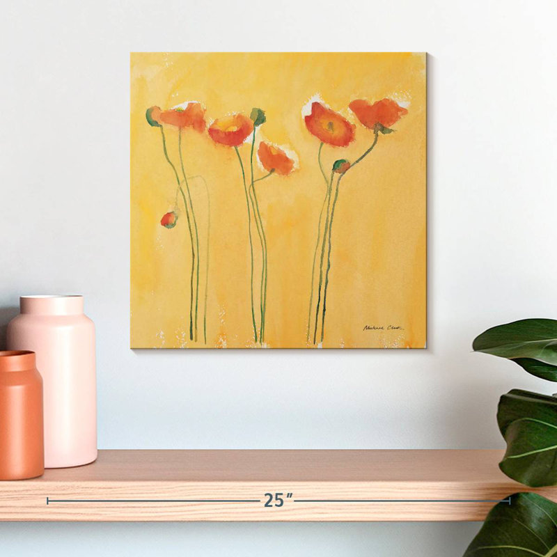 Coquelicots Harnek cadmium orange, H 16 po x l 16 po