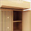 72-Foot-Tall, Double-Door Bamboo High-Capacity Storage Cabinet For Main Living Spaces With Natural Charm And Ample Storage