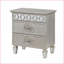 Table de chevet 2 tiroirs Glam Silver
