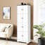 Armoire de rangement blanche à 8 portes et 4 tablettes pour la salle de lavage - pratique avec 8 portes et 4 tablettes pour économiser de l'espace