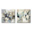 Beige et gris, créativité sans limite - ensemble de 2 collages carrés de peinture abstraite-74759667-74759677