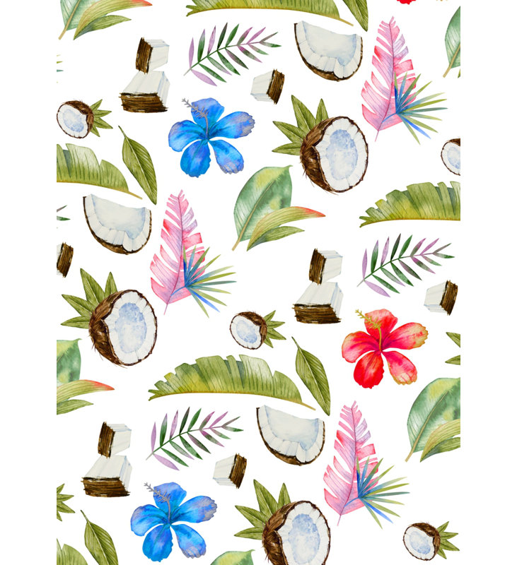 Tropical Pattern Bedroom Green Canvas | Home Decor Accent