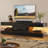 Kruszewski 60 inch  Glossy TV Stand Fits TV Up to 65 inch with Drawer and LED Light Stone Grain Media Console-1955815681