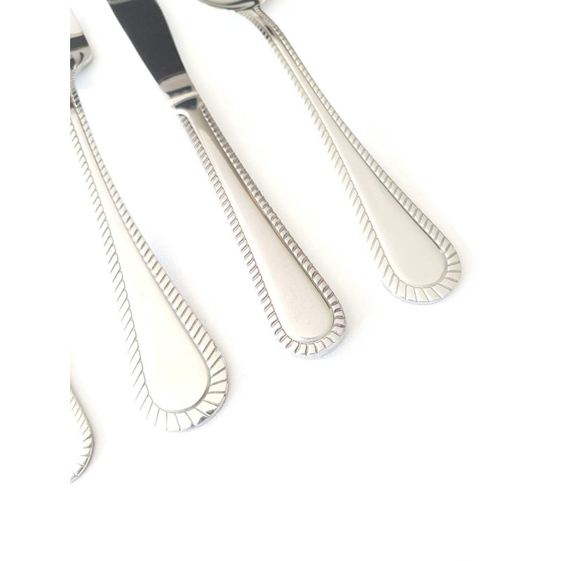Alcala 24 Piece 18/10 Stainless Steel Cutlery Set, Service for 6