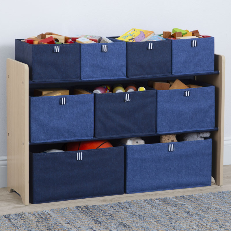 GapKids Solid + Manufactured Wood Toy Organizer, Navy 