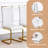71'' Marble Dining Table Set,gold Dining Room Table Set With V-shaped Black Glossy Pillars-844980123-844980125