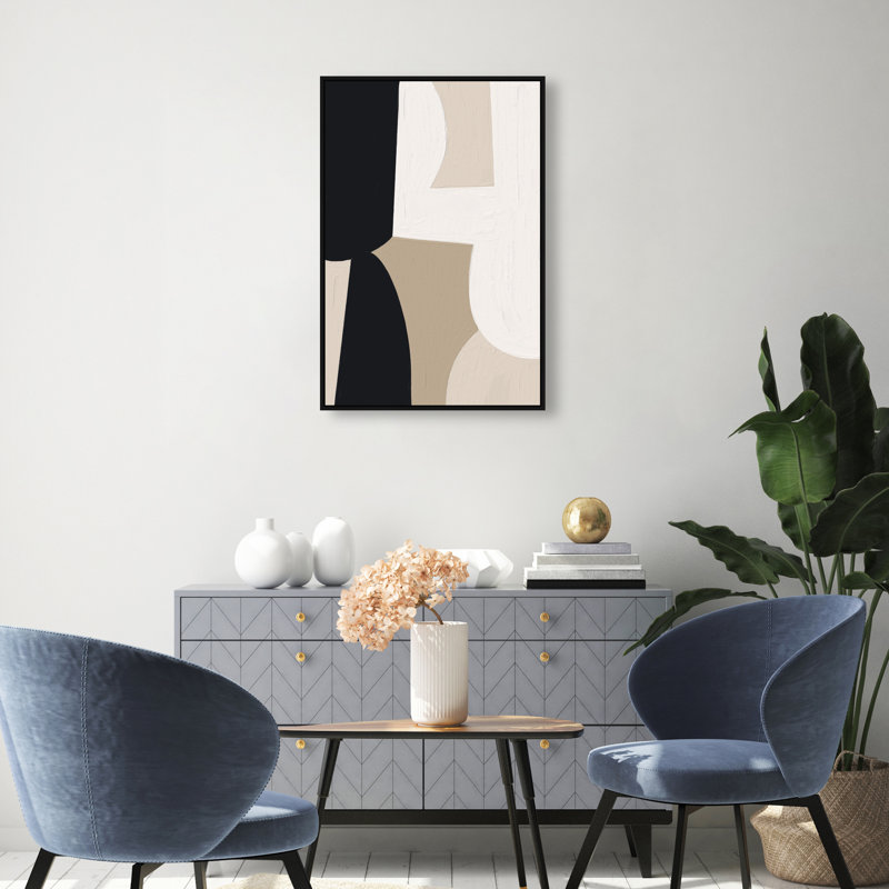 Minimalist Modernism Print by Oliver Gal, 21"H x 31"W, Black Floater Frame