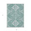 Tapis intérieur / extérieur 3 pi x 5 pi bleu sarcelle et ivoire lavable