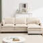 Canapé modulaire, grand canapé en U en velours, canapé rembourré confortable à 3 places avec 1 repose-pieds, 2 coussins lombaires, canapé profond pour le salon-1862323479