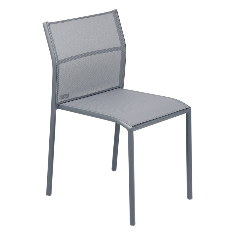 Cadiz Outdoor Dining Side Chair, Storm Gray, 4