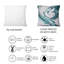 Coussin décoratif à imprimé liquide Modern Blue Turquoise Blue and White Marble Art II-1237172614