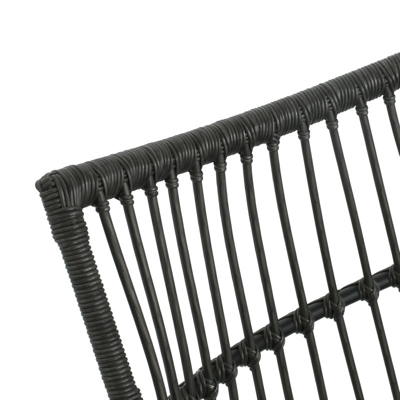 Chaises de patio avec coussins Fiona, Gris, Gris